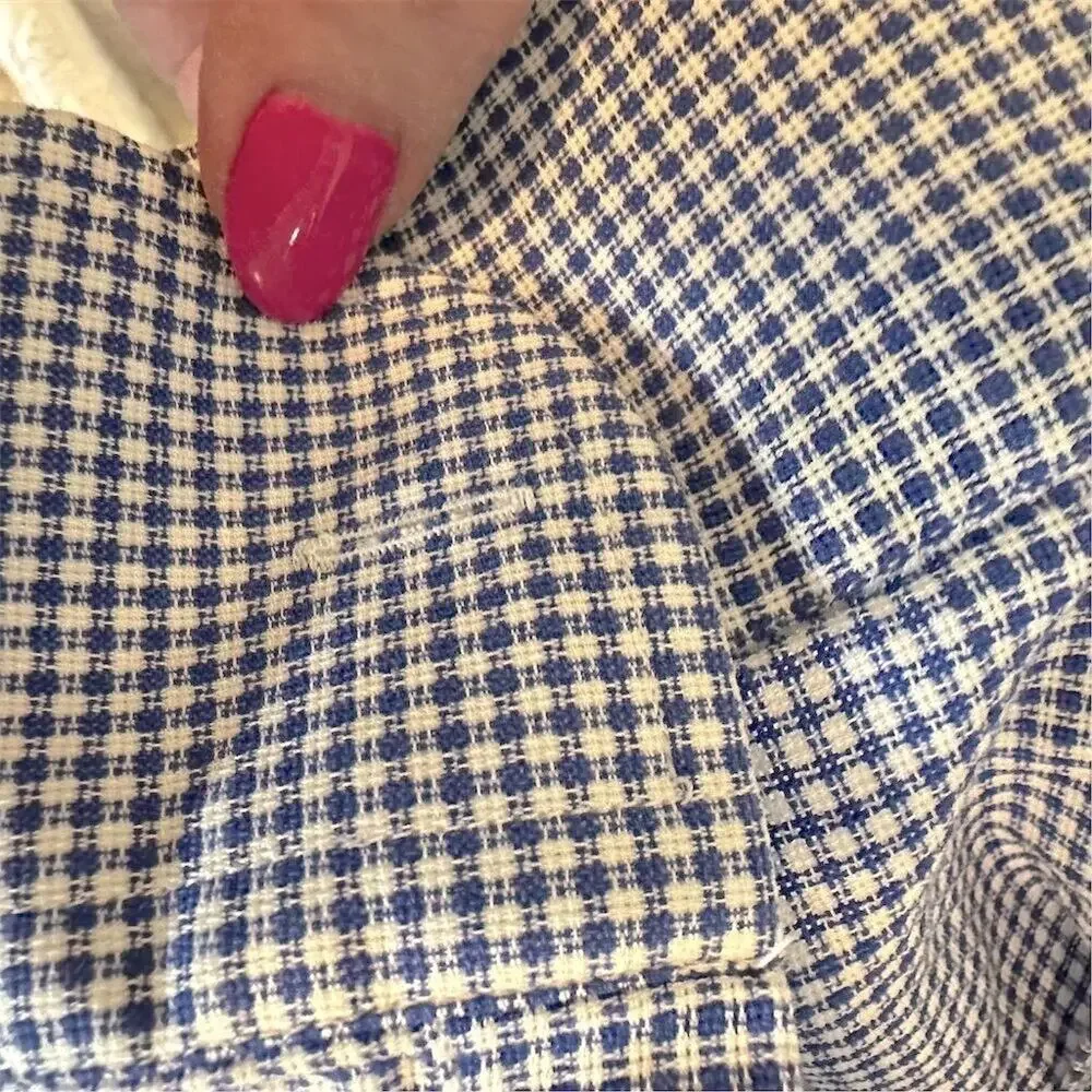 Giorgio Armani Men's XL Blue Checkered Long Sleeve Dress Shirt‎ - Picture 8 of 16